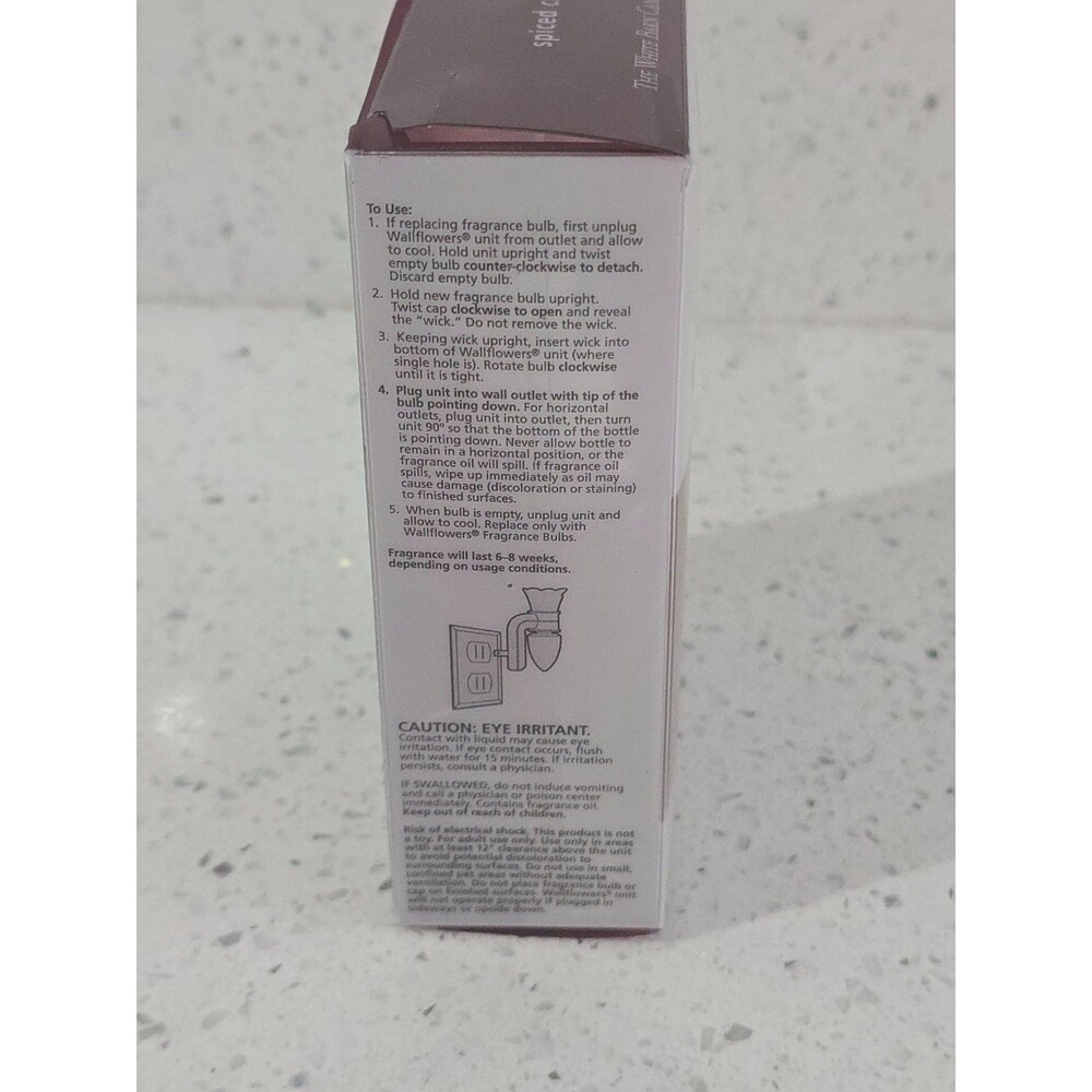 Bath & Body Works SPICED CIDER Wallflower Refill 2 Bulb 0.8 oz NIP - Picture 7 of 7